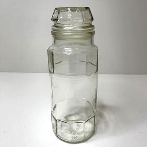 Vintage Planters Peanuts Collectible Glass Jar with Top Hat Glass Lid